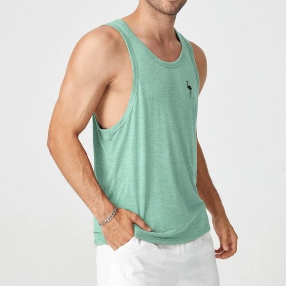 Mint Green Mens Tank Top - Picture 5 of 5